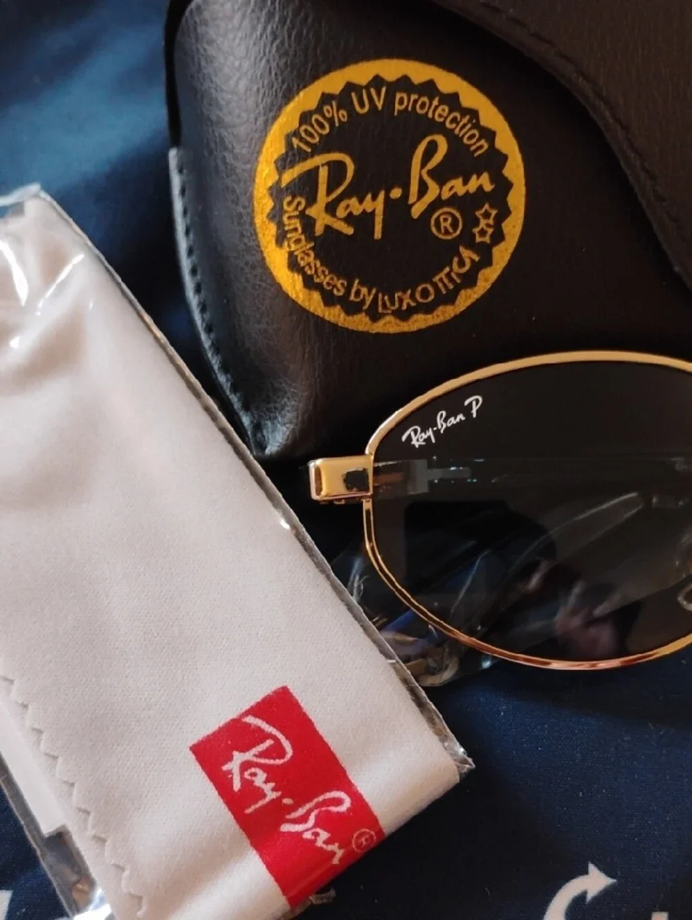 I Have 1!!Ferrari Edition RB Oval Polarized Sunglasses in Gold with Gray Lenses